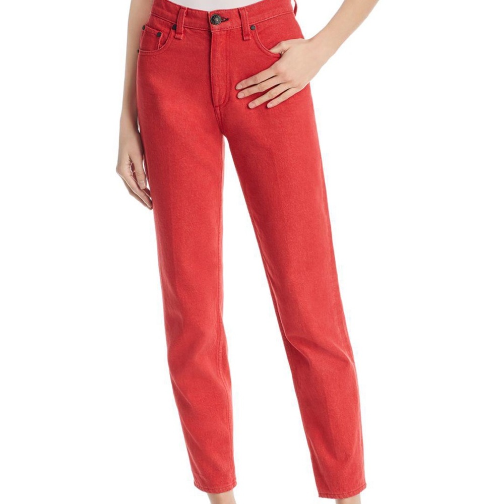 Rag and Bone straight leg red jeans